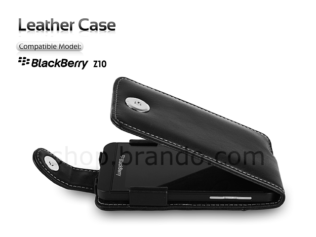 Brando Workshop Leather Case for BlackBerry Z10 (Flip Top)