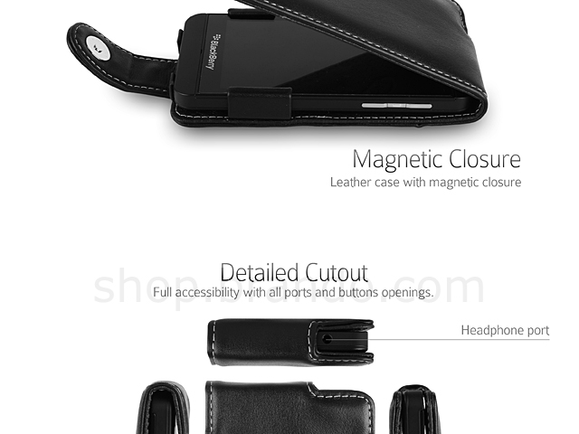 Brando Workshop Leather Case for BlackBerry Z10 (Flip Top)