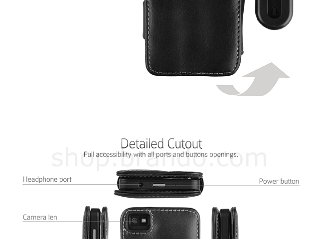 Brando Workshop Leather Case for BlackBerry Z10 (Side Open)