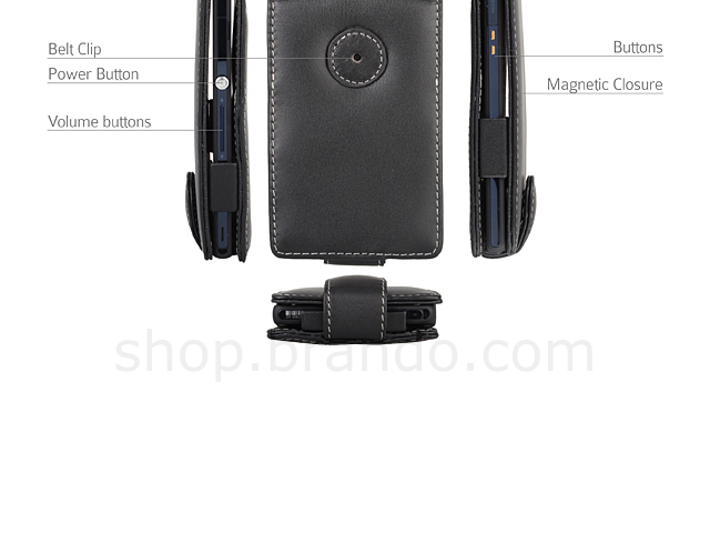 Brando Workshop Leather Case for Sony Xperia Z (Flip Top)