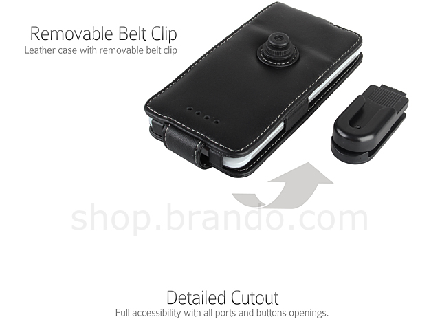 Brando Workshop Leather Case for HTC Butterfly X920d (Flip Top)