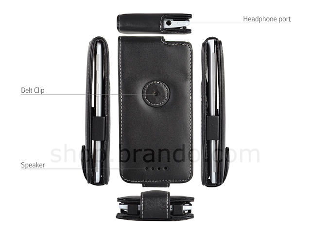 Brando Workshop Leather Case for HTC Butterfly X920d (Flip Top)