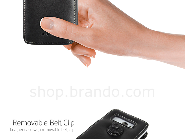 Brando Workshop Leather Case for HTC Butterfly X920d (Side Open)