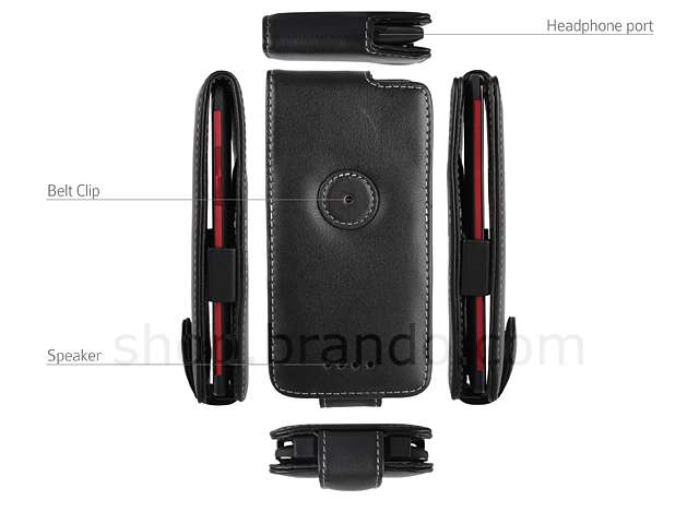 Brando Workshop Leather Case for HTC Droid DNA (Flip Top)