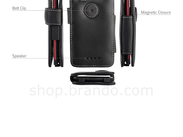 Brando Workshop Leather Case for HTC Droid DNA (Side Open)