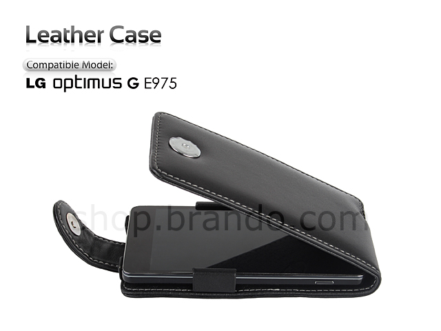 Brando Workshop Leather Case for LG Optimus G E975 (Flip Top)