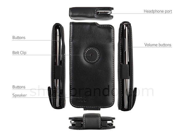 Brando Workshop Leather Case for Samsung ATIV S I8750 (Flip Top)