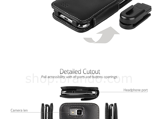 Brando Workshop Leather Case for Samsung ATIV S I8750 (Side Open)