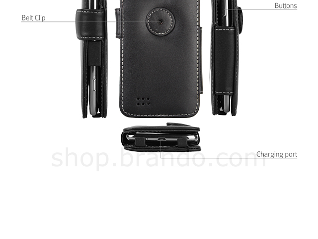 Brando Workshop Leather Case for Samsung ATIV S I8750 (Side Open)
