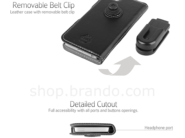 Brando Workshop Leather Case for iPhone 5 / 5s / SE (Side Open)