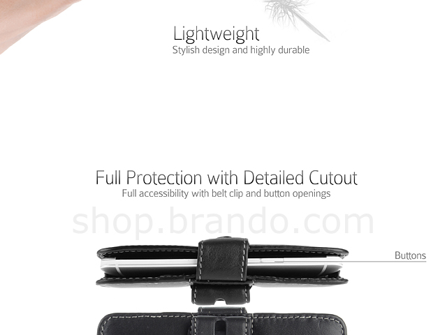 Brando Workshop Leather Case for HTC One (Pouch Type)