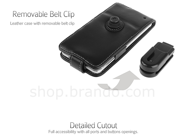 Brando Workshop Leather Case for HTC One (Flip Top)