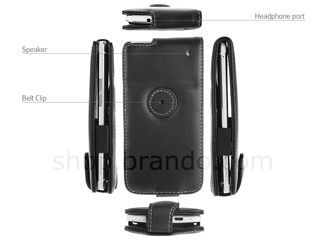 Brando Workshop Leather Case for HTC One (Flip Top)