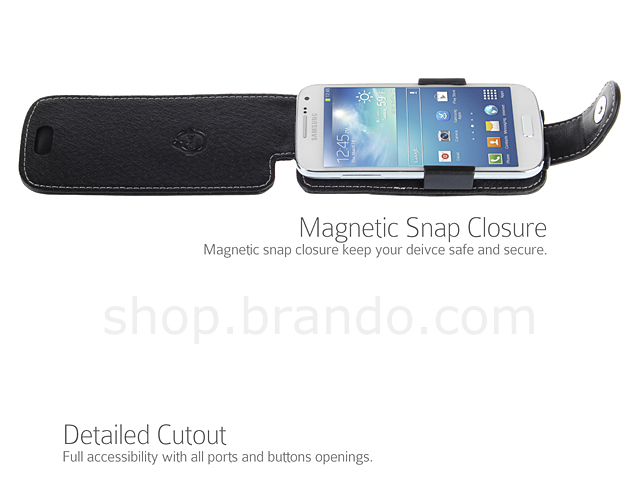 Brando Workshop Leather Case for Samsung Galaxy S4 mini (Flip Top)