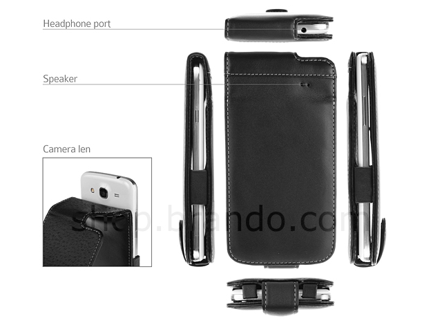 Brando Workshop Leather Case for Samsung GALAXY Mega 5.8 DUOS (Flip Top)
