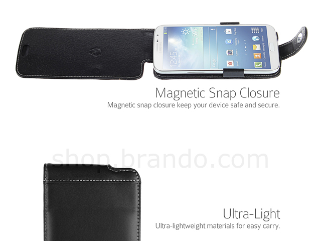 Brando Workshop Leather Case for Samsung GALAXY Mega 6.3 (Flip Top)