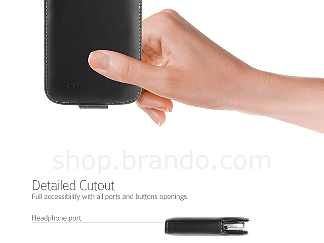 Brando Workshop Leather Case for Samsung GALAXY Mega 6.3 (Flip Top)