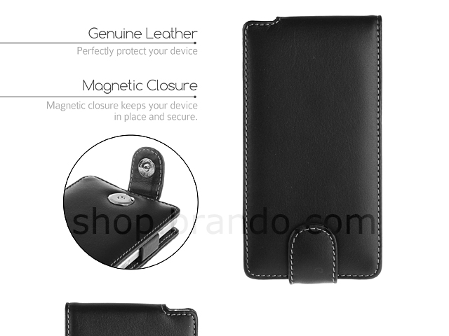 Brando Workshop Leather Case for Sony Xperia Z1 (Flip Top)