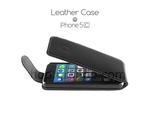 Brando Workshop Leather Case for iPhone 5c (Ultra-Thin Flip Top)