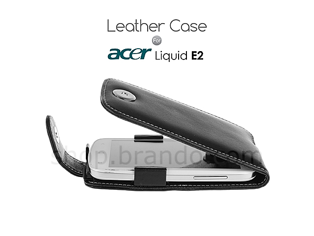 Brando Workshop Leather Case for Acer Liquid E2 (Flip Top)