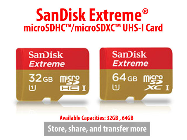 SanDisk Extreme® microSDHC™ microSDXC™ UHS-I Card
