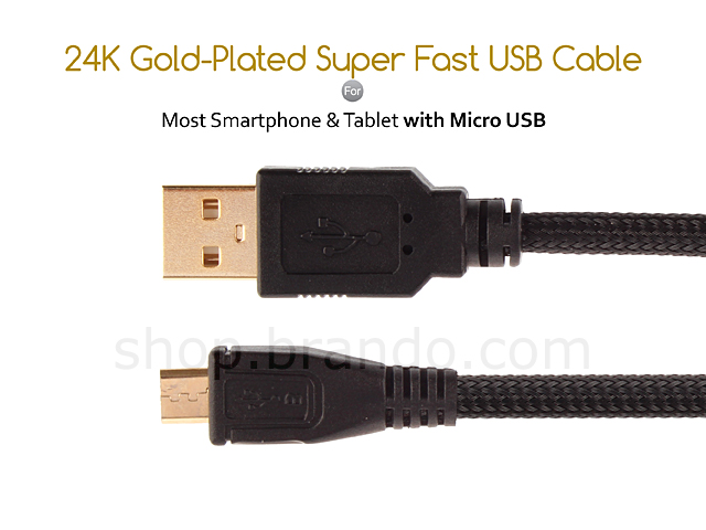 Maxpower 24K Gold-Plated Super Fast Micro USB Cable