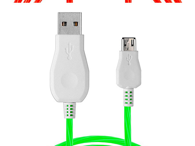 LED Flashing Streamer microUSB Cable
