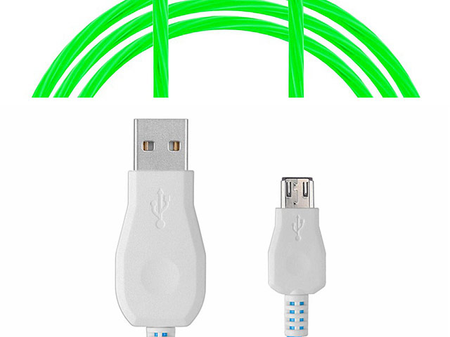 LED Flashing Streamer microUSB Cable