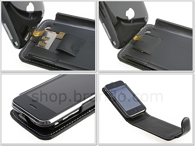 Dual Sim Protective Leather Case for iPhone 3G/3GS