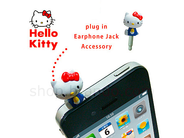 Plug-in 3.5mm Earphone Jack Accessory - Hello Kitty