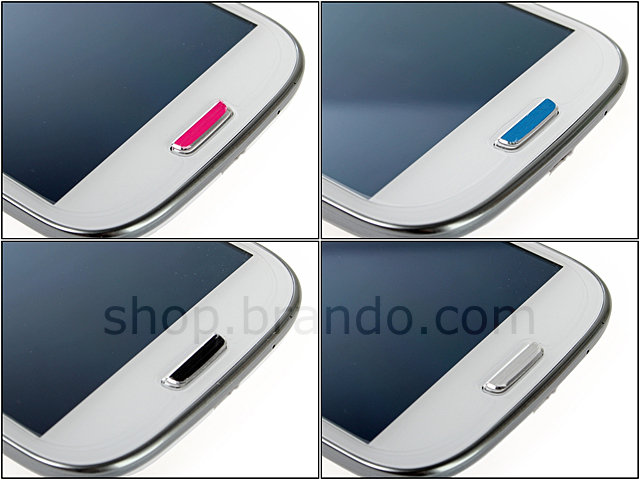 Shiny Metallic Button Sticker for Samsung Galaxy S III I9300