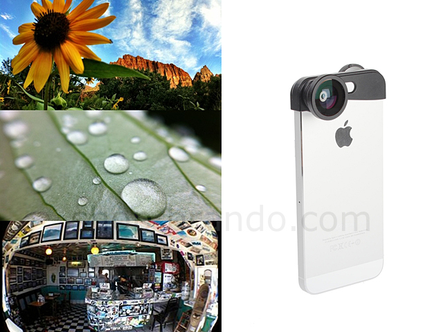 iPhone 5 / 5s Professional 3-in-1 Camera Lens (Wide + Marco + Fisheye Lens)
