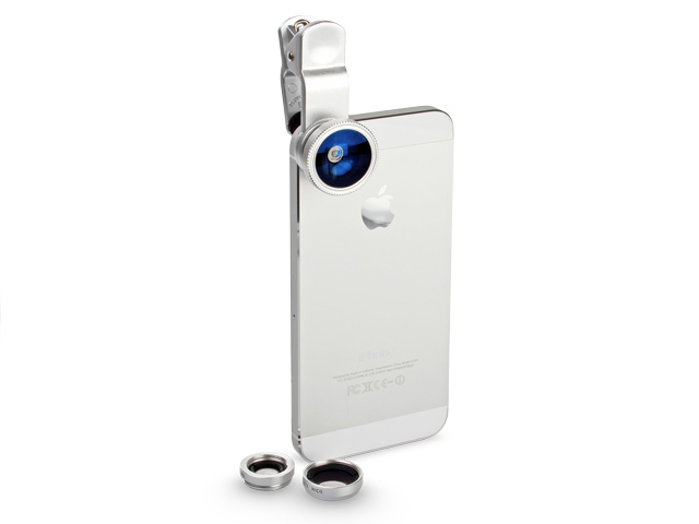 Portable Clip-On Universal Mobile Phone Camera Lens (Wide Angle + Marco + Fisheye Lens)