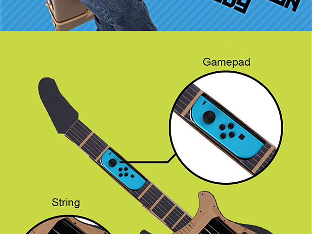 Labo DIY Cardboard Case Guitar Holder Bracket for Nintendo Switch