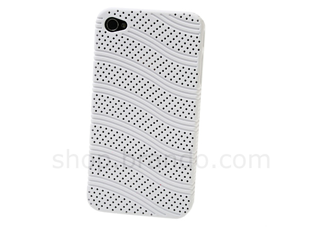 iPhone 4 Perforated Wave Back Case