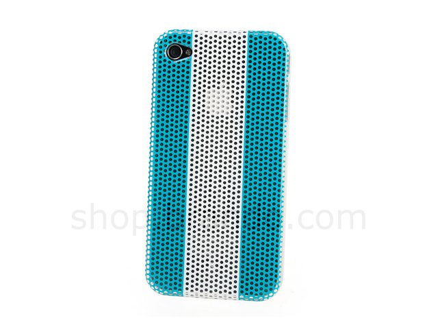 iPhone 4 Perforated White Stripe Plastic Back Case