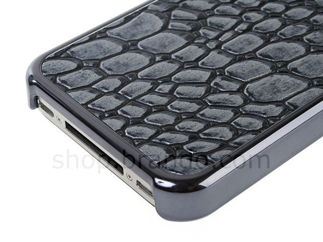 iPhone 4 Crocodile Leather Back Hard Case