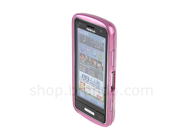 Nokia C6-01 Circle Patterned Soft Plastic Case