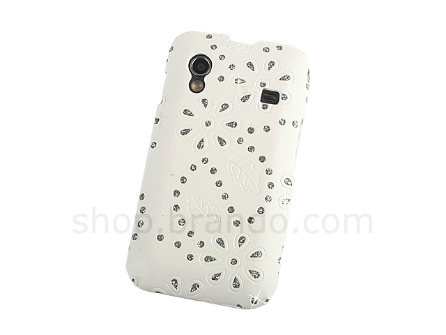 Samsung Galaxy Ace S5830 Glittery Leaf Embossed Back Case