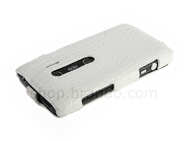 HTC EVO 3D Crocodile Flip Top Leather Case