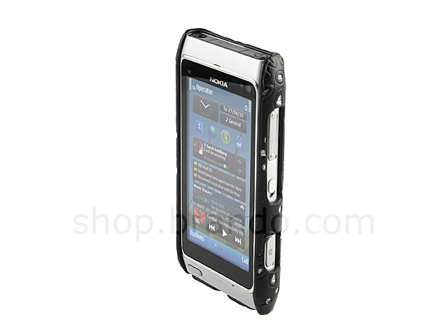 Nokia N8 Glittery Leaf Embossed Back Case