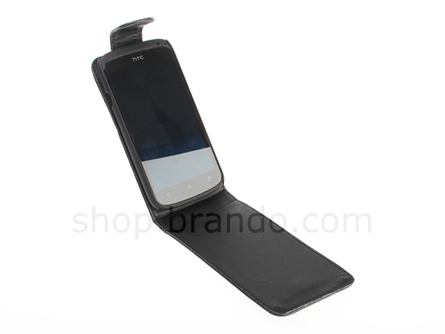 HTC One S Fashionable Flip Top Leather Case