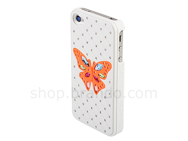 iPhone 4S Bling-Bling butterfly Back Case