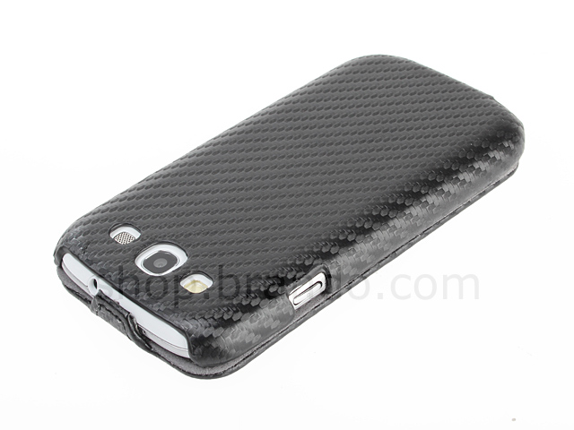 Samsung Galaxy S III I9300 Twilled Flip Top Leather Case