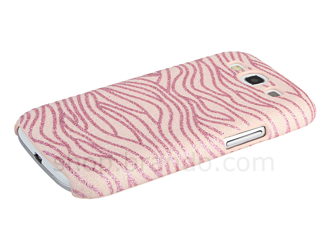Samsung Galaxy S III I9300 Glitter Zebra-Stripe Back Case