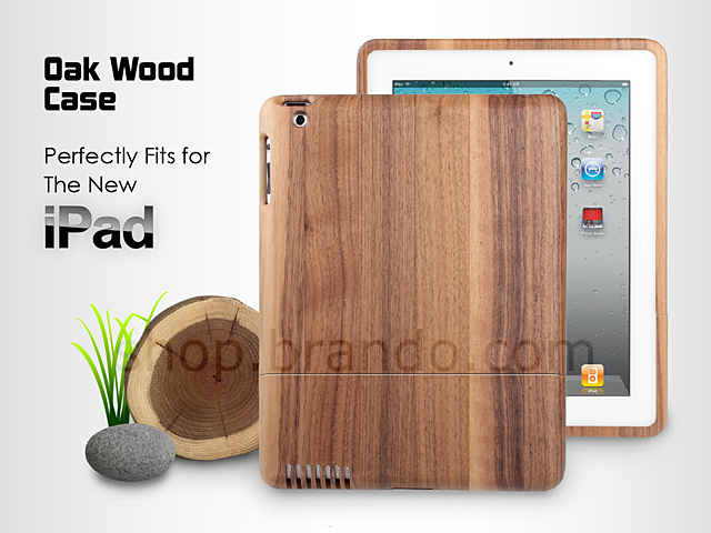 Oak Wood Case for The new iPad (2012)