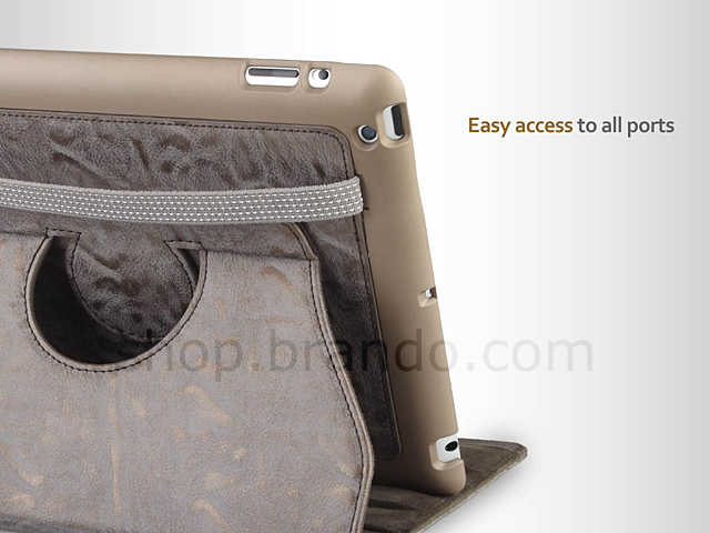 Wrinkled Leather Case for The new iPad (2012)