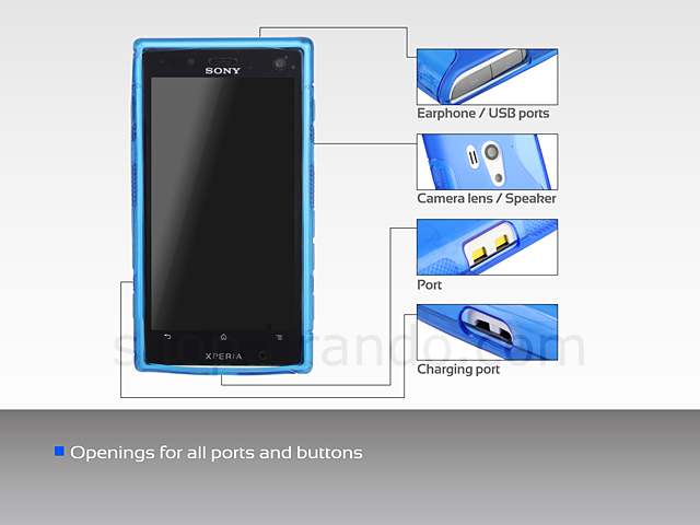 Sony Xperia acro S Wave Plastic Back Case