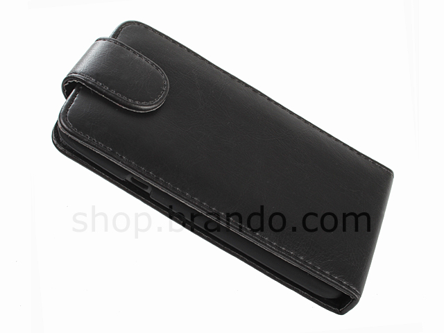HTC One X Fashionable Flip Top Leather Case