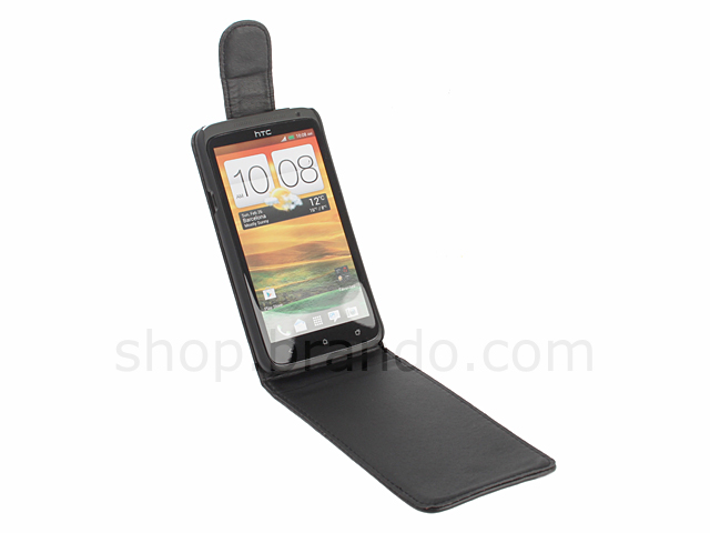 HTC One X Fashionable Flip Top Leather Case